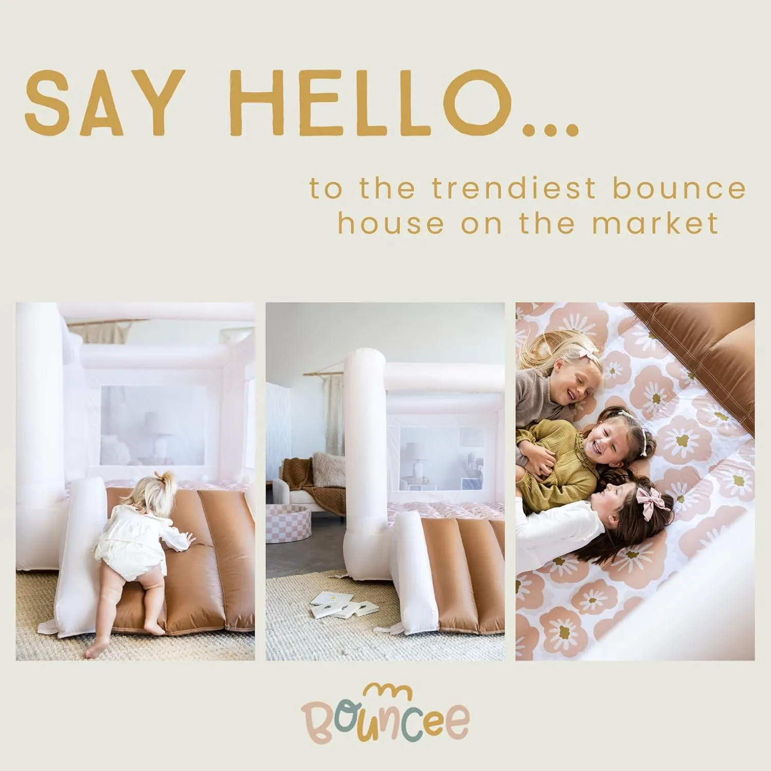 Bouncee Ultimate Bounce House with Slide | Indoor & Outdoor, Durable and Compact Fun for Kids 3-6