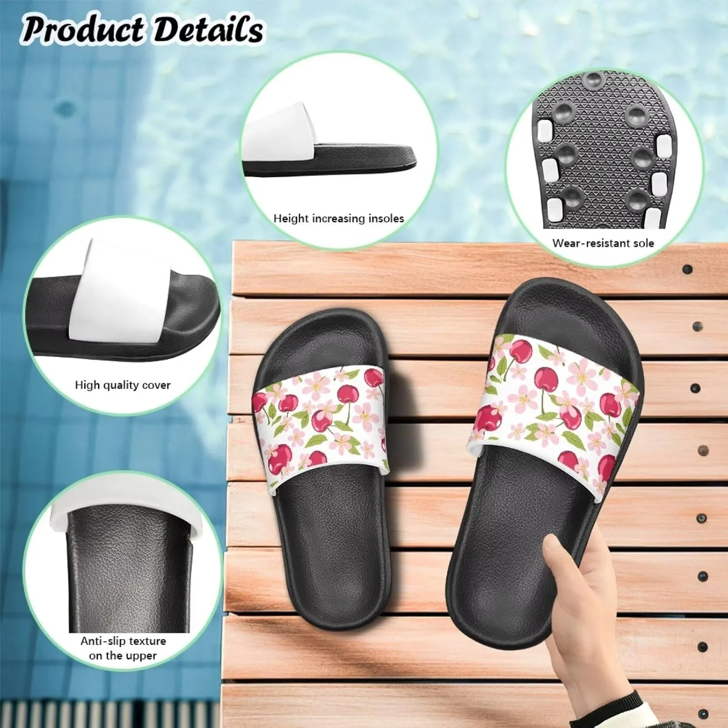 Boy & Girls Slide Sandals Summer Shoes Kids Shower Slippers Non Slip Girls Sandals