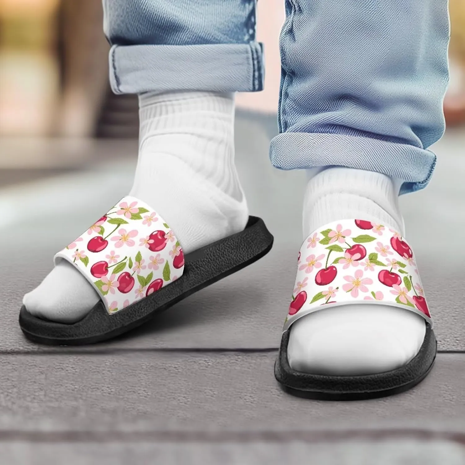 Boy & Girls Slide Sandals Summer Shoes Kids Shower Slippers Non Slip Girls Sandals