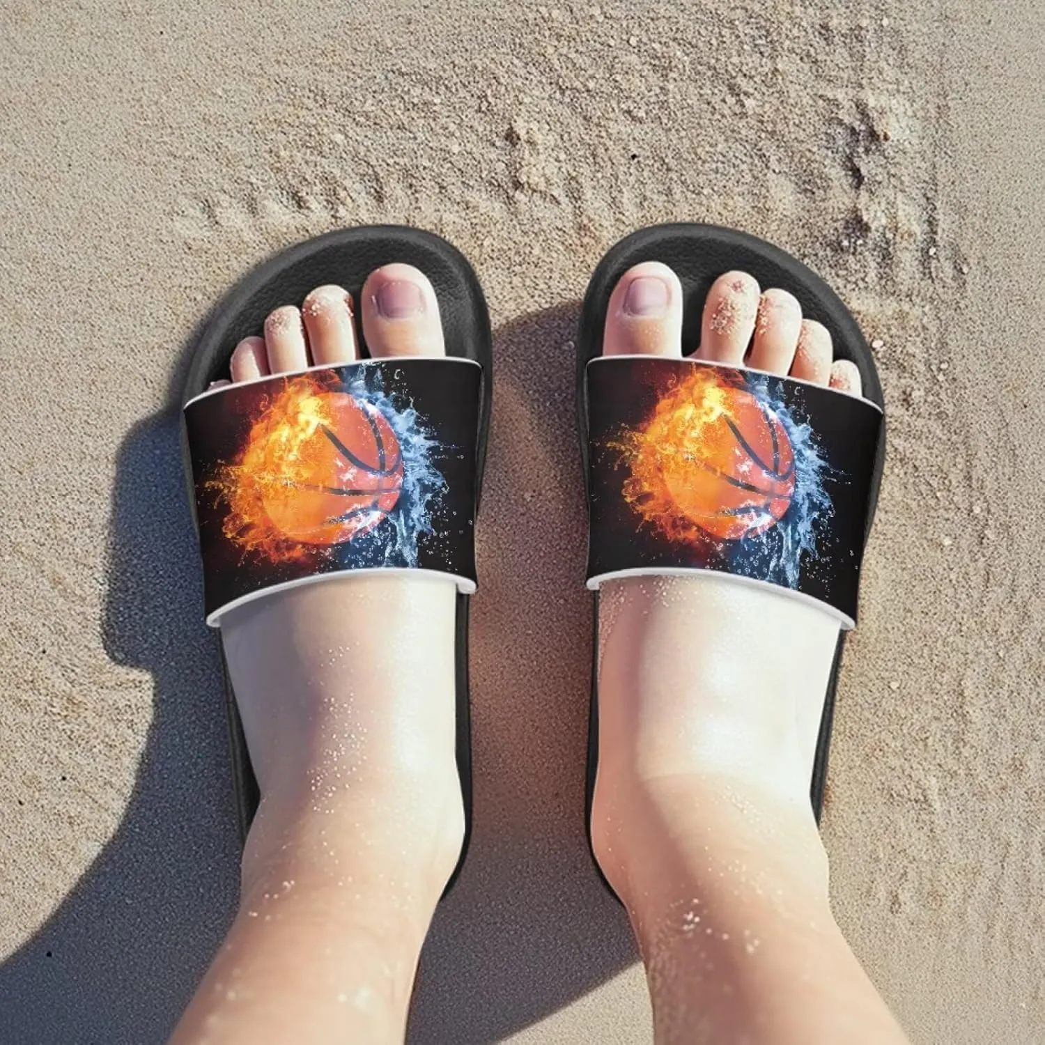 Boys Slide Sandals Non Slip Summer House Slippers Kids Slip-on Flip Flops Cusual Beach Sandal