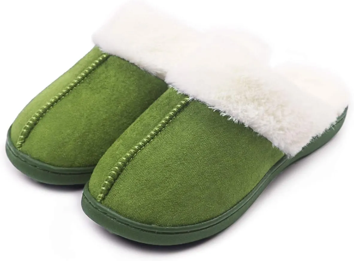 Caramella Bubble Women Slippers House Shoes : Fuzzy Fur Memory Foam Non Slip Slipper - Indoor Outdoor Ladies Maternity Home Slide