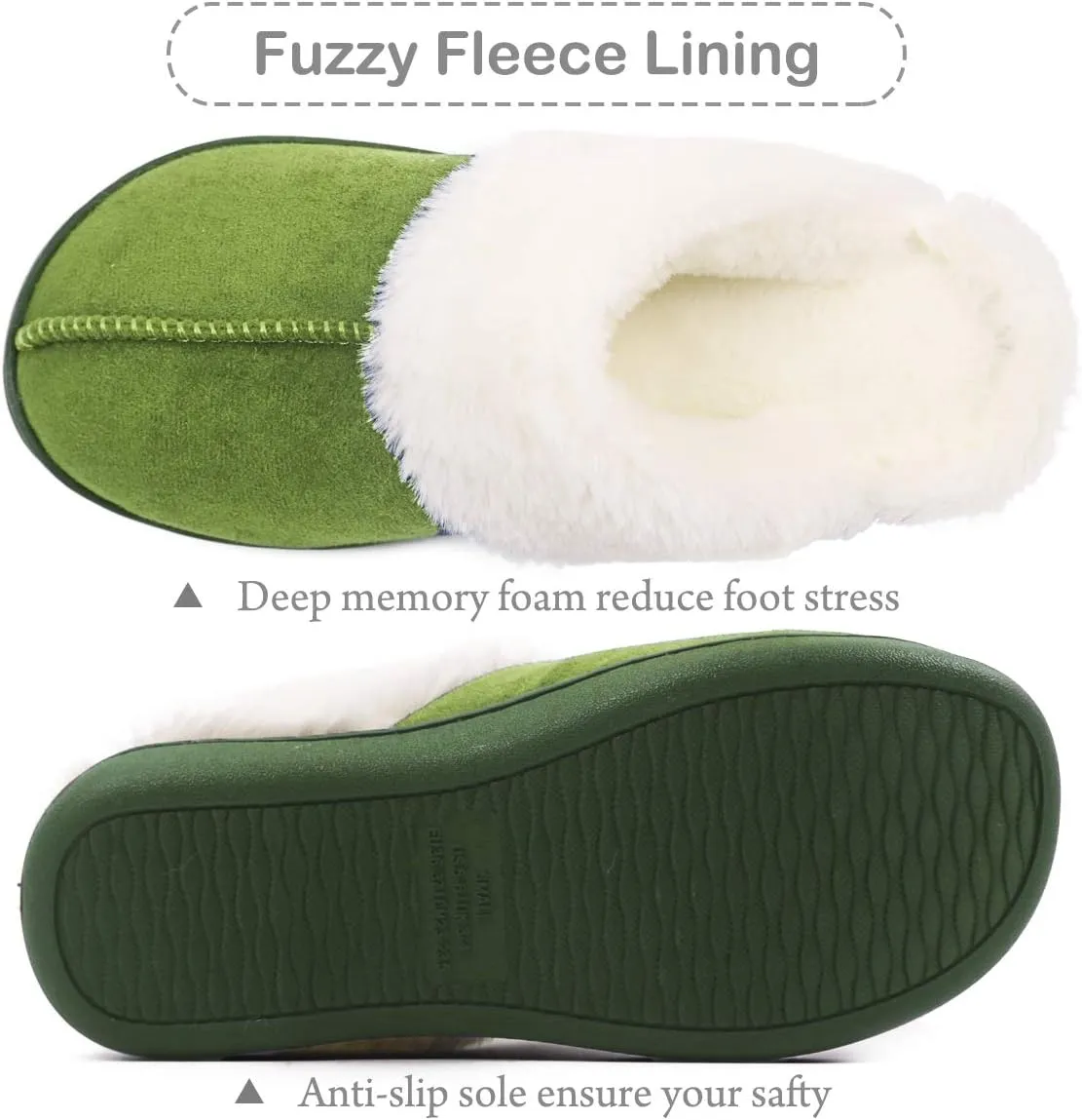 Caramella Bubble Women Slippers House Shoes : Fuzzy Fur Memory Foam Non Slip Slipper - Indoor Outdoor Ladies Maternity Home Slide