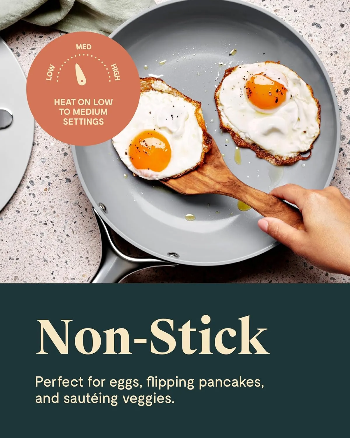 Caraway Nonstick Ceramic Mini Fry Pan (1.05 qt, 8") - Non Toxic, PTFE & PFOA Free - Oven Safe & Compatible with All Stovetops (Gas, Electric & Induction) - Black
