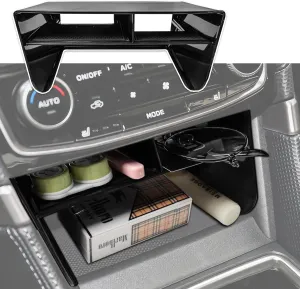 Center Console Organizer Tray Compatible with Subaru Forester 2019-2024 Without Wireless Charger Interior Accessories Armrest Storage Box Insert Compartment Divider (Not for 2025), Black