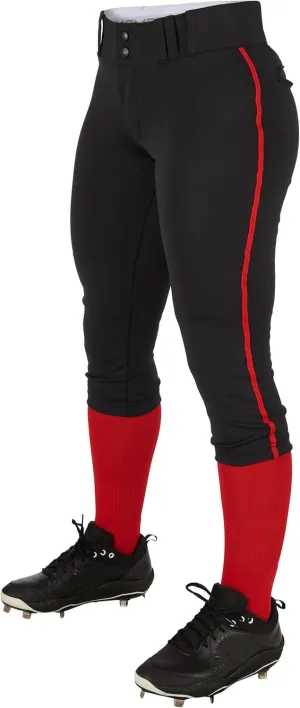 CHAMPRO Women's Tournament Low Rise Softball Pants with Side Piping