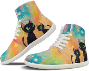 chaqlin High Top Sneaker Laces White for Women Men Fitness Ankle Support Shoes Ankle Boots Walking Tennis Platform Leather Sneaker