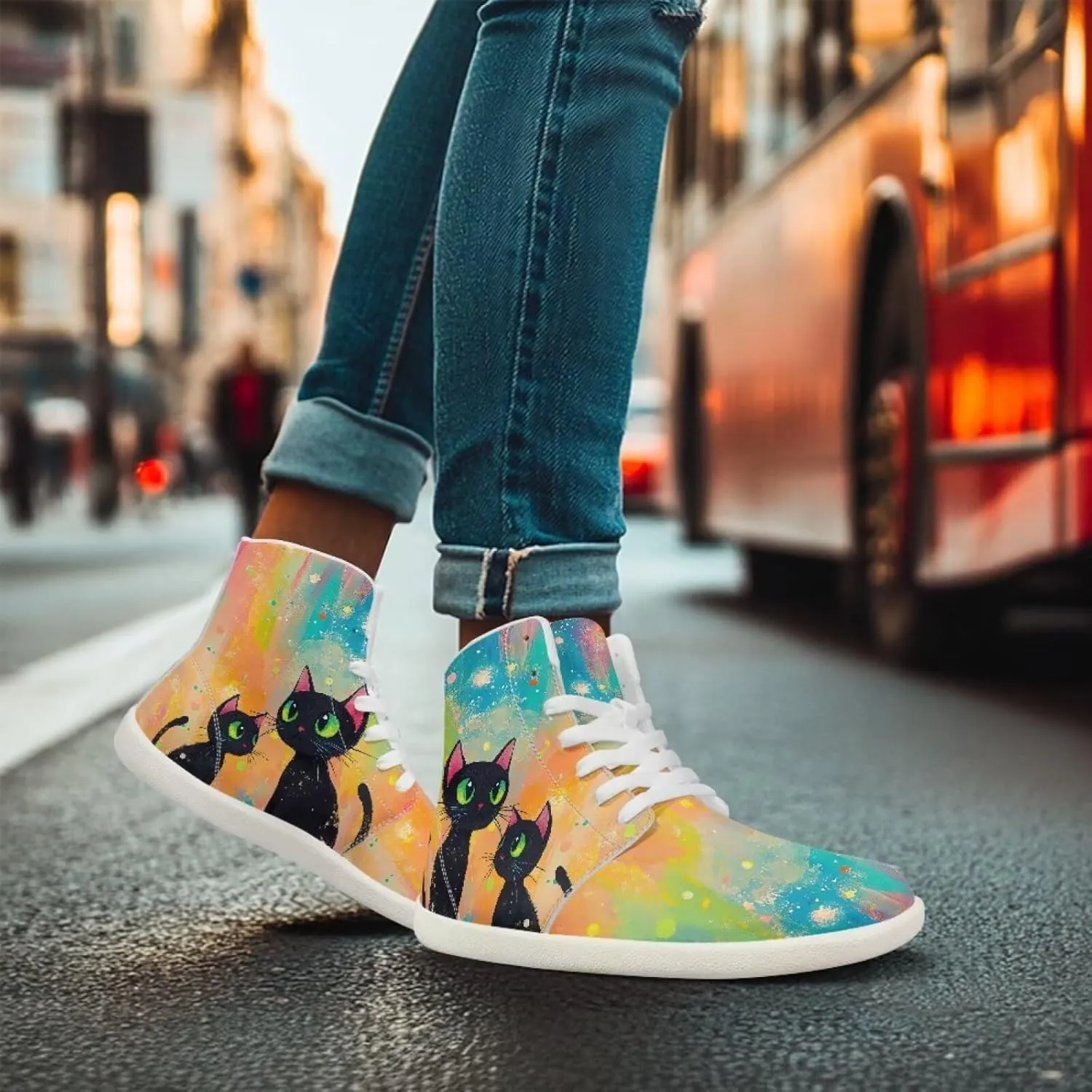 chaqlin High Top Sneaker Laces White for Women Men Fitness Ankle Support Shoes Ankle Boots Walking Tennis Platform Leather Sneaker