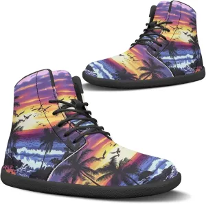 chaqlin Tropical High Top Barefoot Shoes Workout Shoes Zero Drop Walking Shoes