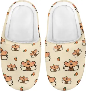 Children's Plush Slippers Cozy Plush Slip-on House Shoes with Memory Foam Warm Winter Kids Non-Slip Indoor Slipper