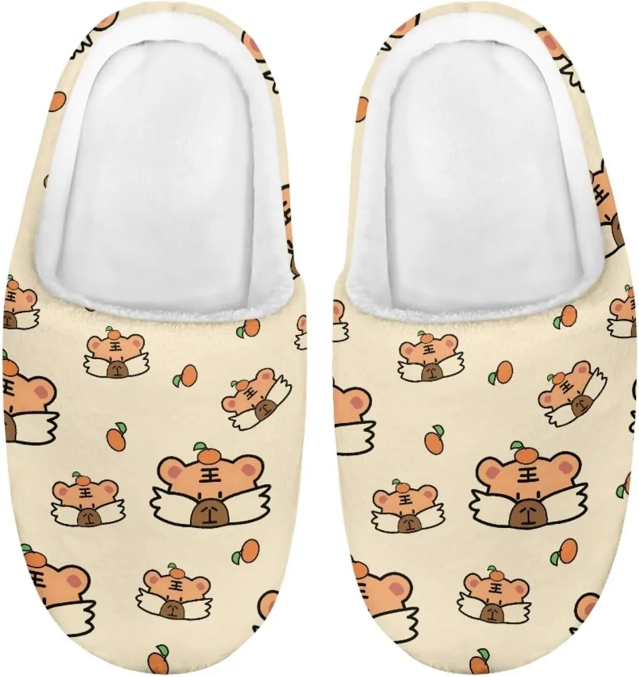 Children's Plush Slippers Cozy Plush Slip-on House Shoes with Memory Foam Warm Winter Kids Non-Slip Indoor Slipper