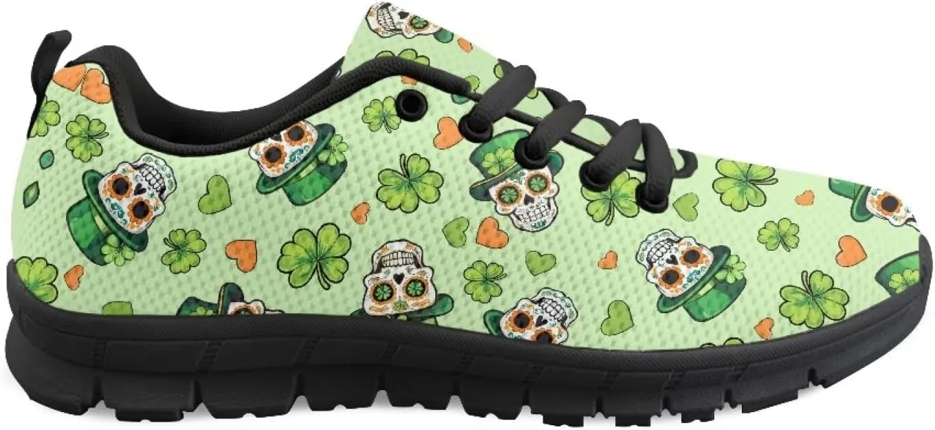 Christmas Sneakers for Women Flat Cozy Lace Up Low-Top Workout Running Sneakers for Ladies Anti-Slip Sport Outdoor Hiking Shoes for Teen Girls US 5-12