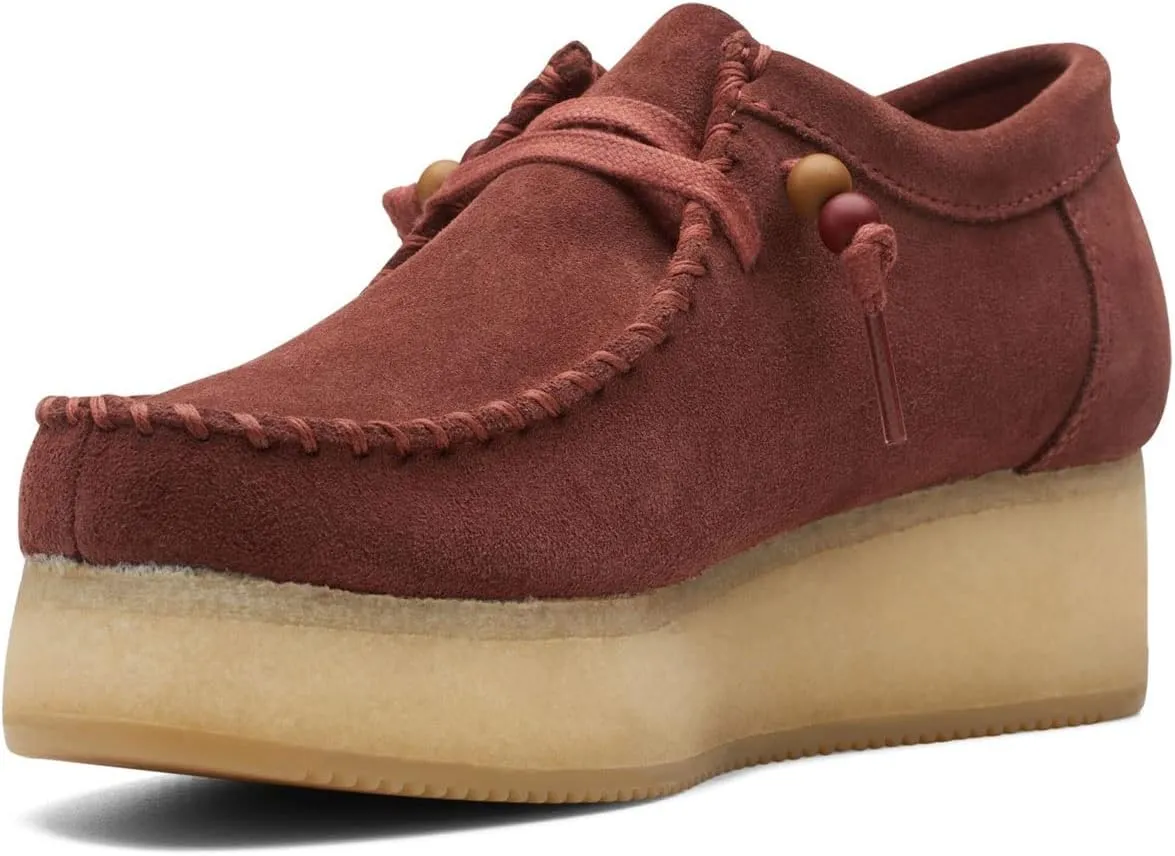 Clarks Women's Wallacraft Lo Moccasin Burgundy Suede 8
