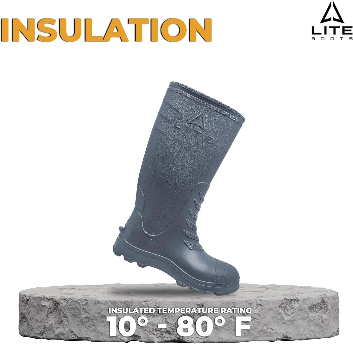 Classic, Waterproof Rain Boots for Kids, Insulated, Lightweight, Hunting, Fishing, Wading, Mud, Garden, Rain, Chore Boot, Introducing The Lightest 16" Waterproof Kids Rain Boot Ever Made!