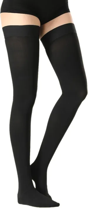 Closed Toe Thigh High Medical Compression Stockings For Women & Men 20-30 mmHg Firm Support Graduated Compression Hose Socks For Treatment Varicose Veins Swelling