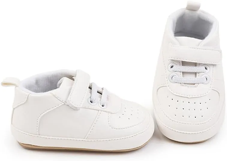 Clowora Unsex Baby Shoes Boys Girls Infant Sneakers Non-Slip Soft Rubber Sole Toddler Crib First Walker Lightweight Shoes