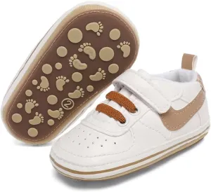 Clowora Unsex Baby Shoes Boys Girls Infant Sneakers Non-Slip Soft Rubber Sole Toddler Crib First Walker Lightweight Shoes