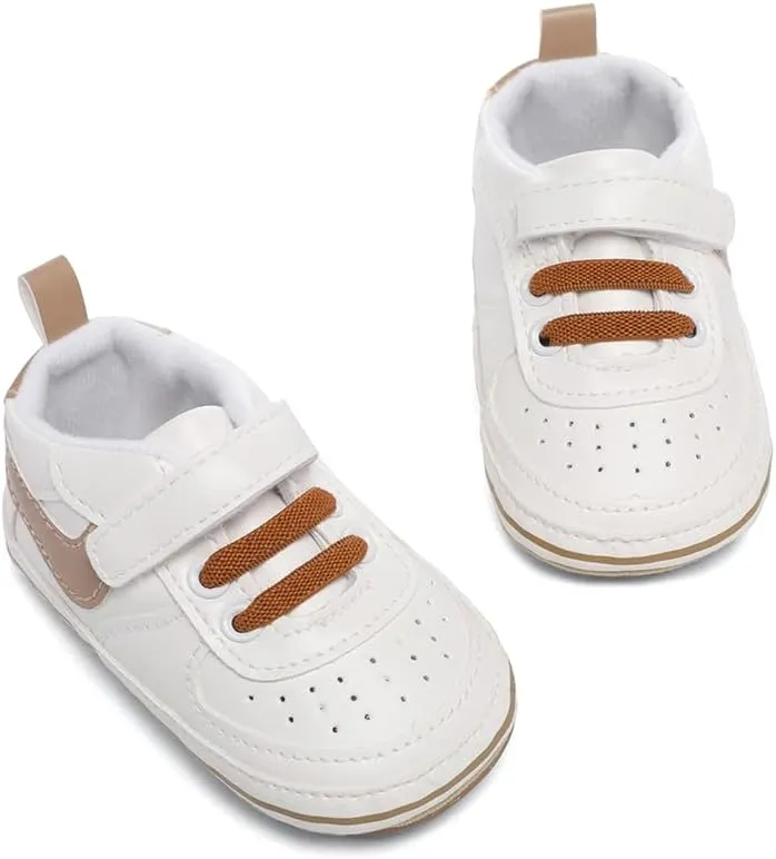 Clowora Unsex Baby Shoes Boys Girls Infant Sneakers Non-Slip Soft Rubber Sole Toddler Crib First Walker Lightweight Shoes
