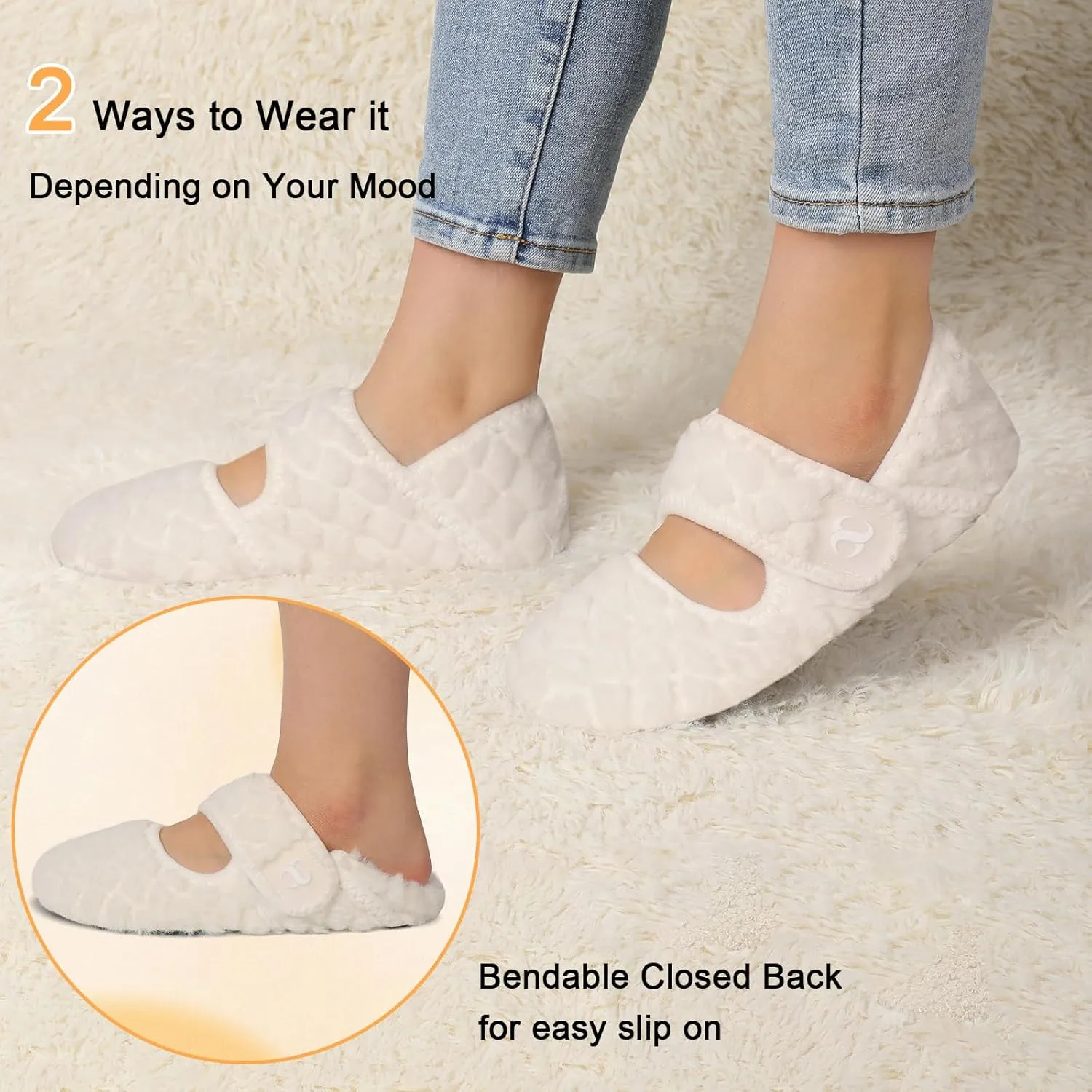 Comfy House Slippers for Women & Men - Wide Diabetic Sock Slippers, Soft & Cozy Barefoot House Shoes