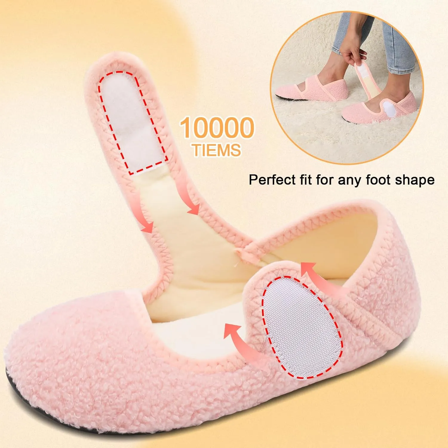 Comfy House Slippers for Women & Men - Wide Diabetic Sock Slippers, Soft & Cozy Barefoot House Shoes