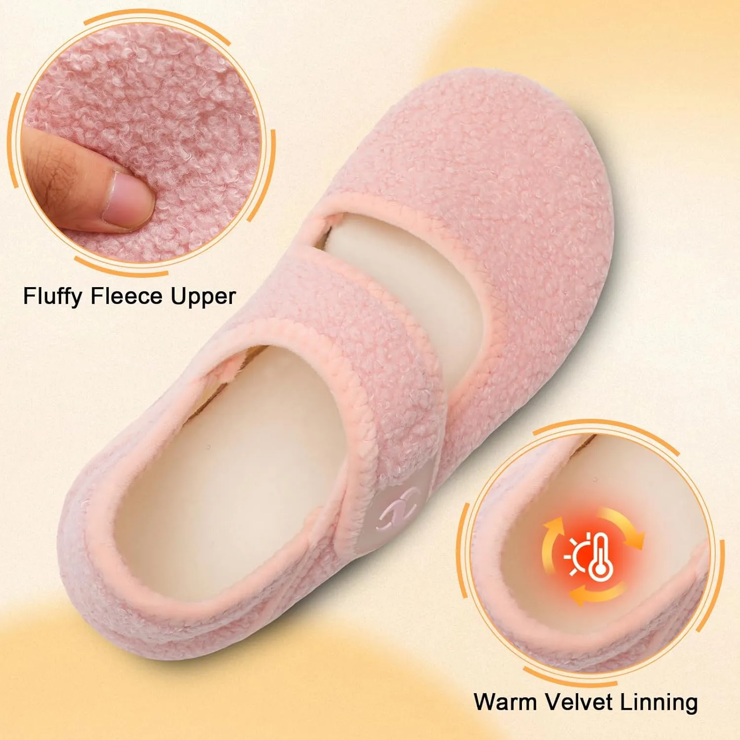 Comfy House Slippers for Women & Men - Wide Diabetic Sock Slippers, Soft & Cozy Barefoot House Shoes