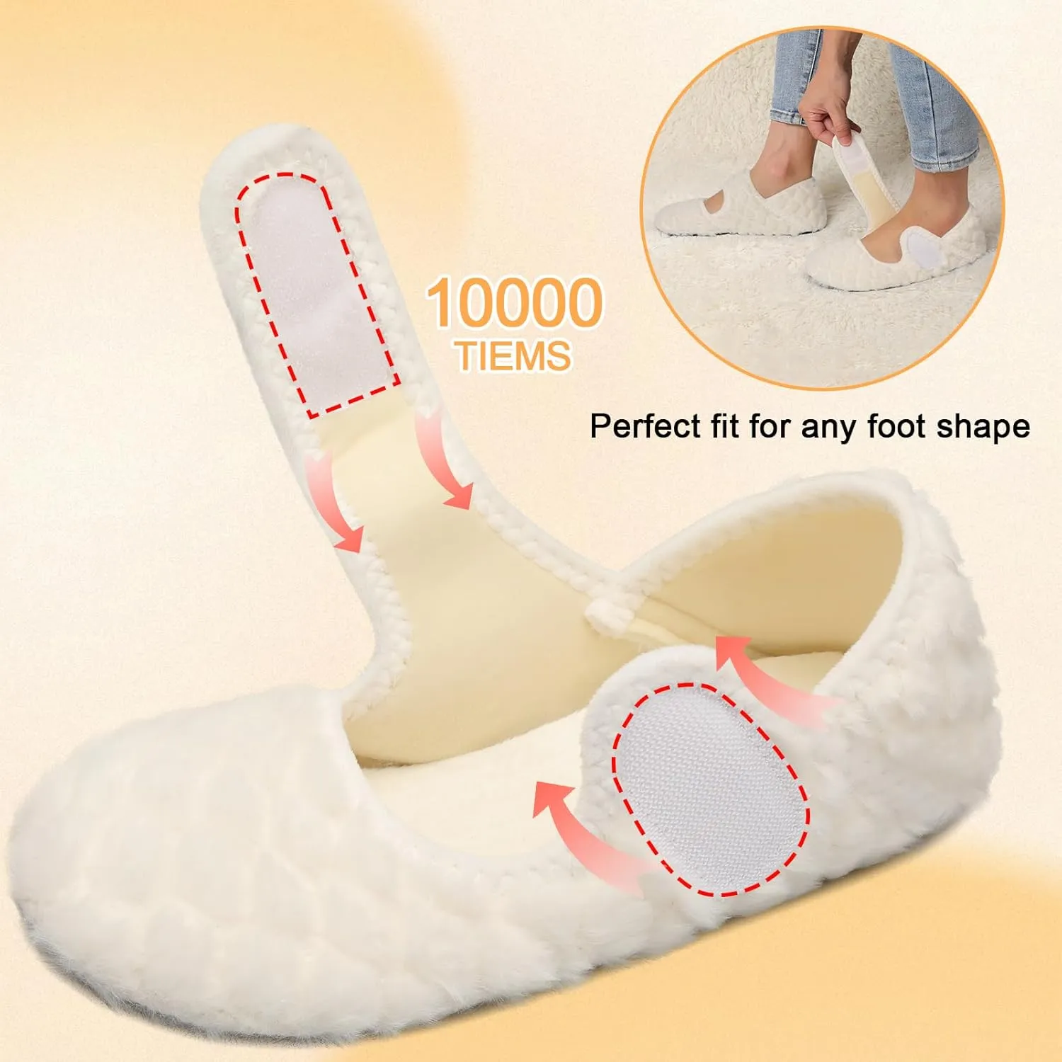 Comfy House Slippers for Women & Men - Wide Diabetic Sock Slippers, Soft & Cozy Barefoot House Shoes