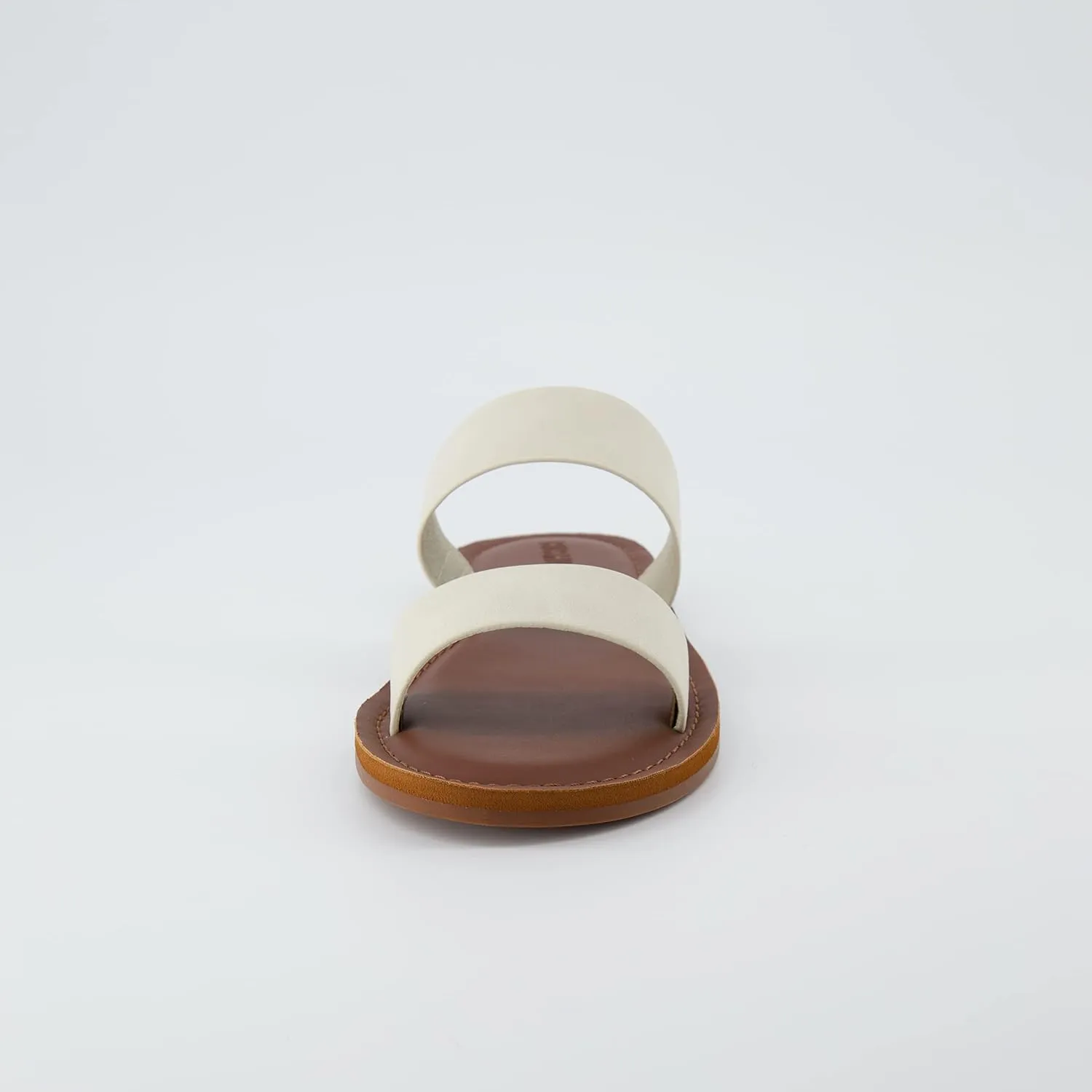 CUSHIONAIRE Women's Calico 2 band slide Sandal with  Comfort Foam