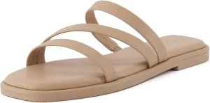 CUSHIONAIRE Women's Treat slide sandal  Memory Foam, Wide Widths Available