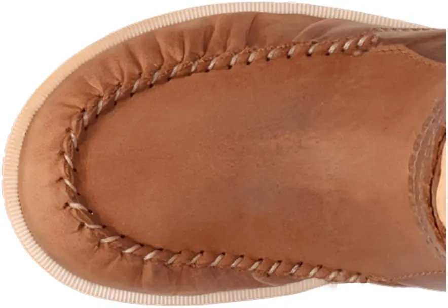Dingo Womens Montauk Fringe Round Toe Moccasin Casual Boots Mid Calf Mid Heel 2-3" - Brown