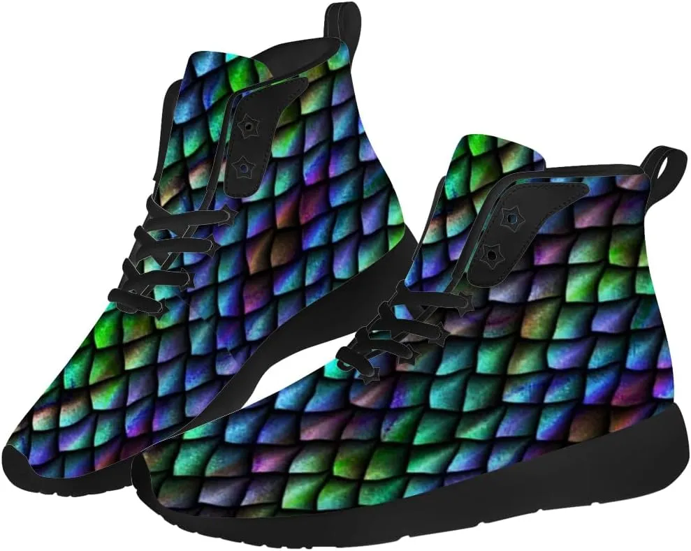 Dragon Scales Shoes for Women Men High Top Sneakers High Top Shoes Gifts for Men Women