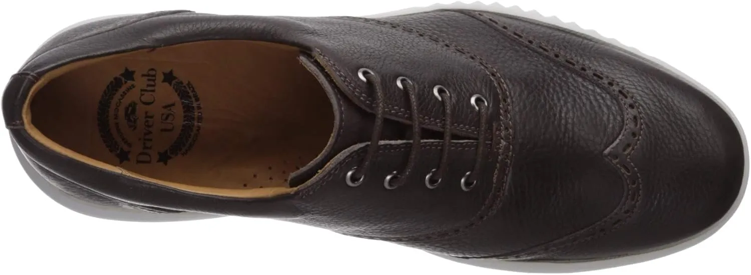 Driver Club USA Men's Geuine Leather Wingtip Oxford with Sneaker Sole Ankle Boot