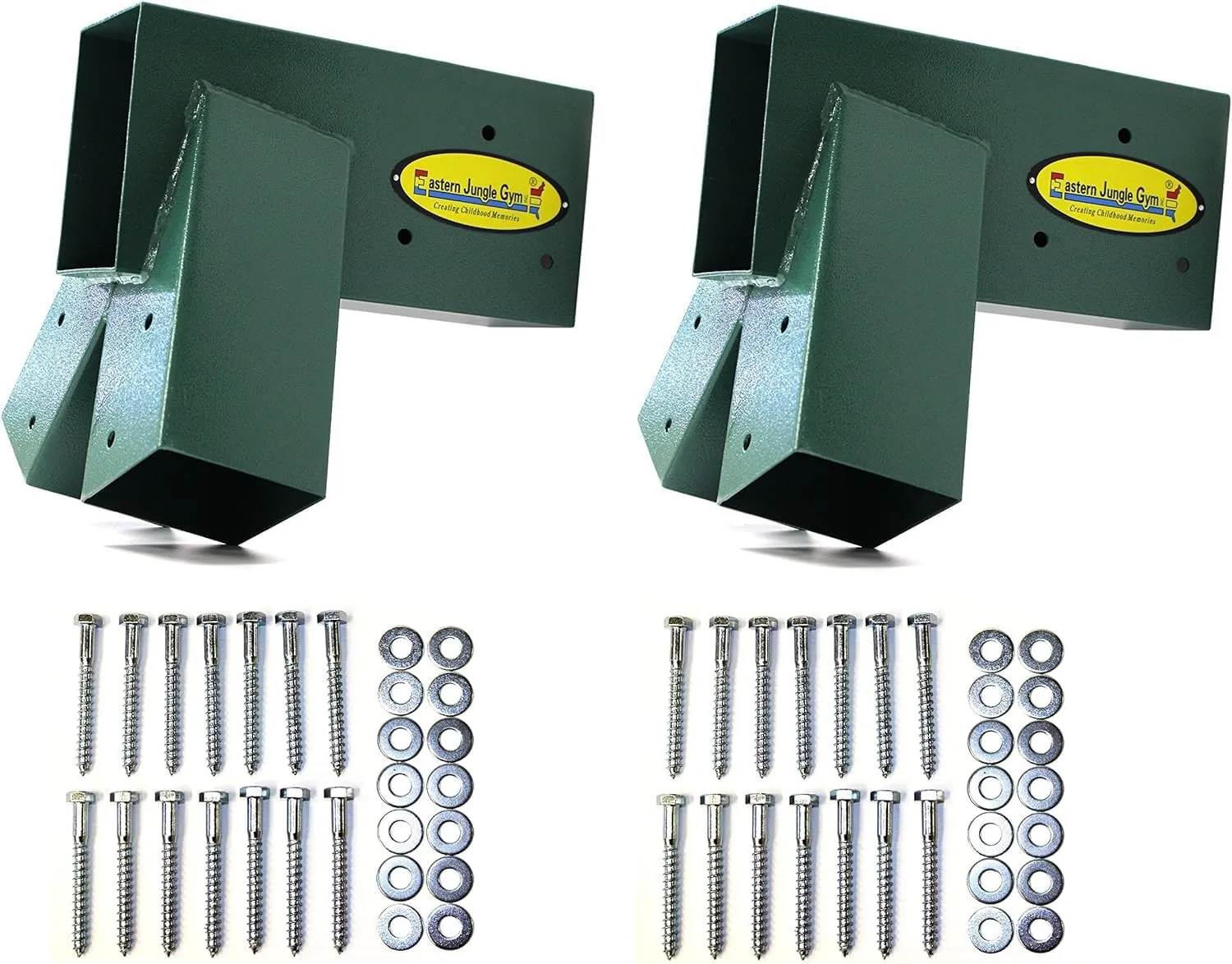 Eastern Jungle Gym Easy 1-2-3 A-Frame 2 Brackets for Swing Set with All Mounting Hardware, Green
