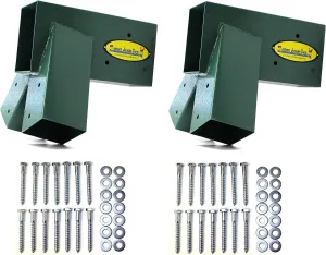 Eastern Jungle Gym Easy 1-2-3 A-Frame 2 Brackets for Swing Set with All Mounting Hardware, Green