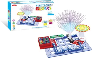Electrical Circuit S.T.E.M. Electricity Electronic Building Block Teaching Exploration Kit for Kids 8 and Above (Colorful Fiber Tree&Tilt Sensor)