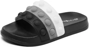 Engtoy Kid Boys Girls Slides Sandals For Kid Unisex Child Slippers Lightweight Non-slip Open Toe Comfy Shower Beach Funny Slide Sandals