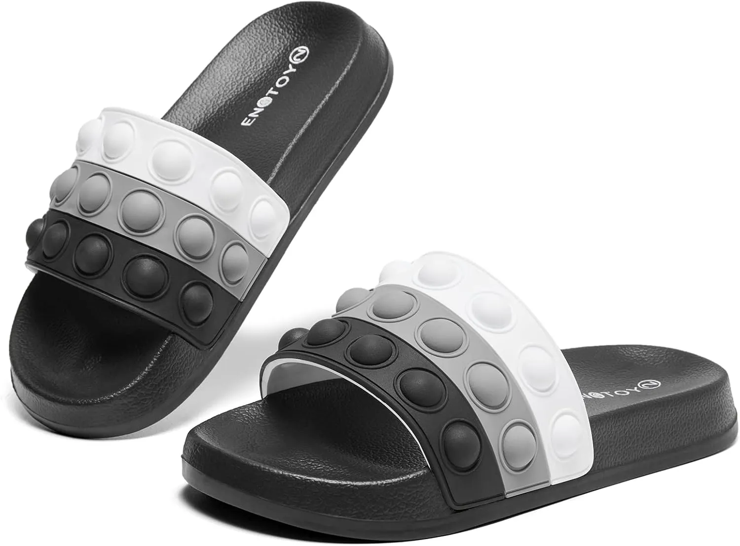 Engtoy Kid Boys Girls Slides Sandals For Kid Unisex Child Slippers Lightweight Non-slip Open Toe Comfy Shower Beach Funny Slide Sandals