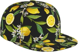 Fashionable Yellow Lemon Print Baseball Cap for Men and Women â€“ Adjustable, Four Seasons, Sports & Travel Hat