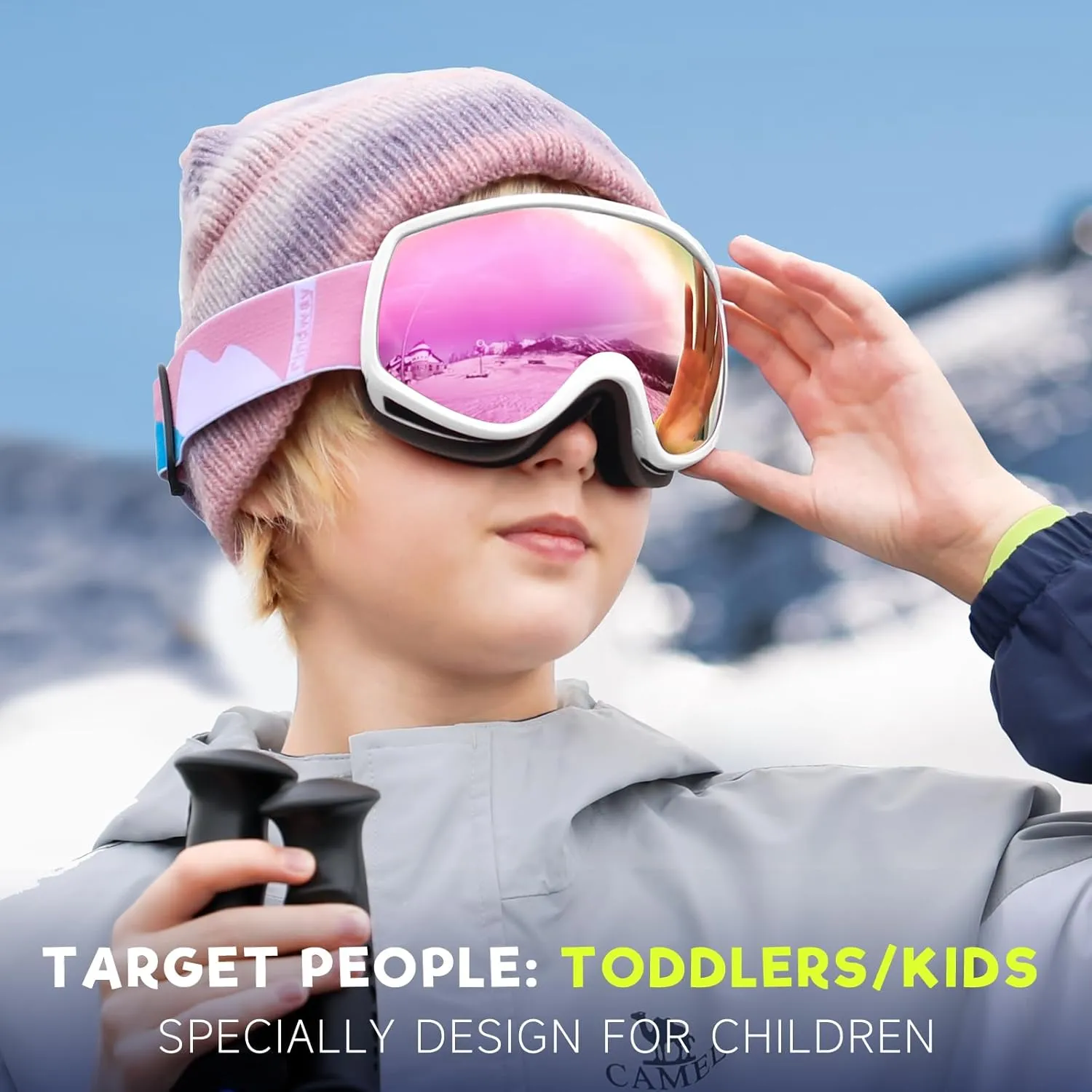 findway Kids Ski Goggles, Kids Snowboard Goggles for Boys Girls Toddler age 3-12