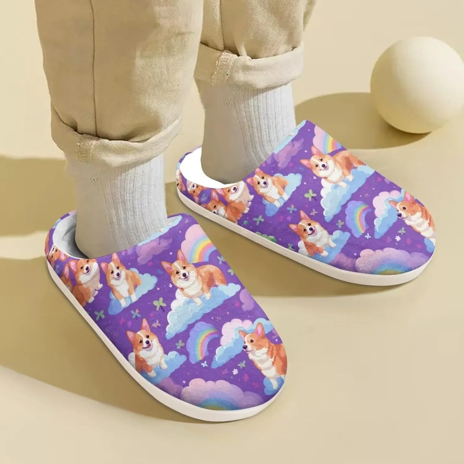 Flashideas Toddler Slippers Indoor Outdoor Anti-Skid Warm Cozy Foam Slide Soft Fuzzy Slippers