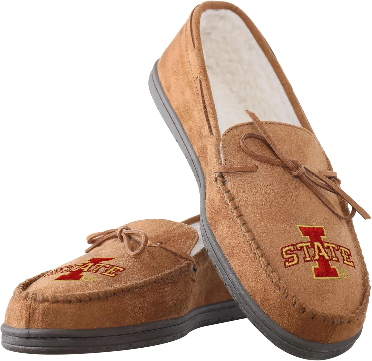 FOCO Men's College Alabama Crimson Tide NCAA Team Logo Moccasin Slippers-L