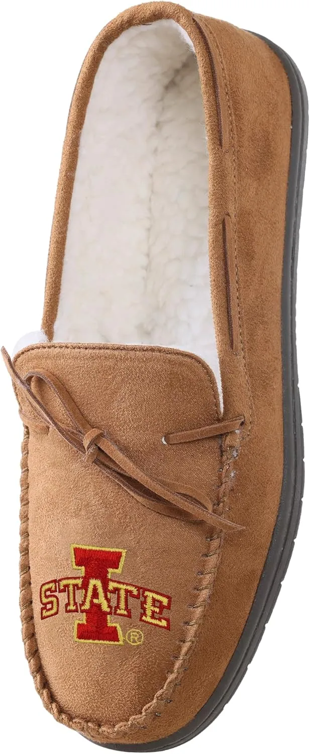 FOCO Men's College Alabama Crimson Tide NCAA Team Logo Moccasin Slippers-L