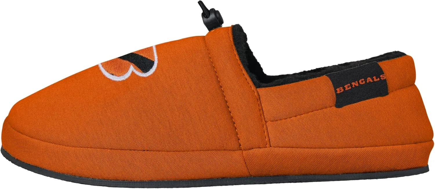 FOCO Men's NFL Big Logo Athletic Moccasin Slippers