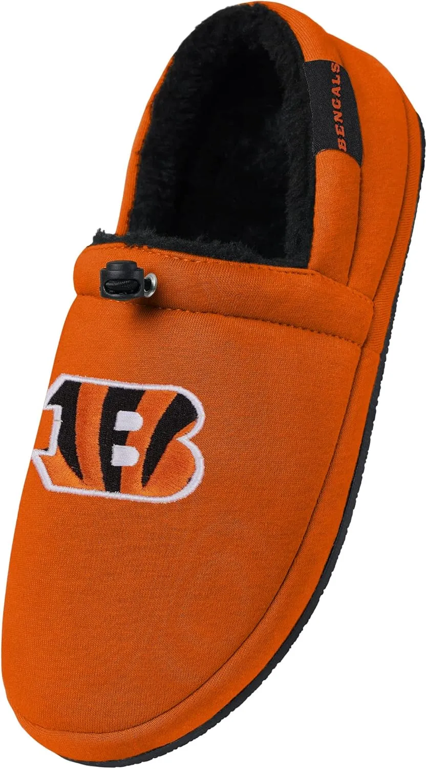 FOCO Men's NFL Big Logo Athletic Moccasin Slippers