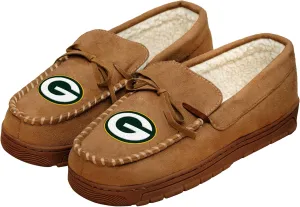FOCO Men's NFL Football Team Logo Moccasin Slippers