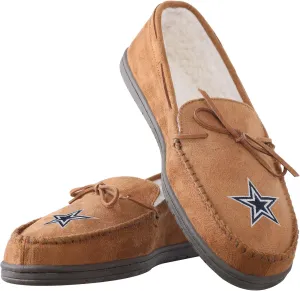 FOCO Men's NFL Football Team Logo Moccasin Slippers
