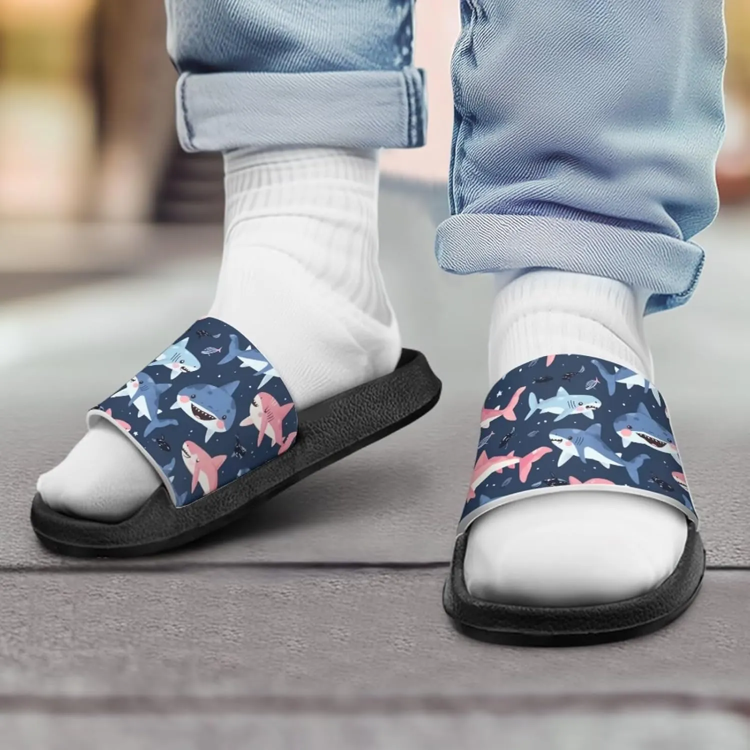 Forchrinse Kids Slides for Boys Girls House Slippers Arch Support Sport Sandals Summer Beach Slippers