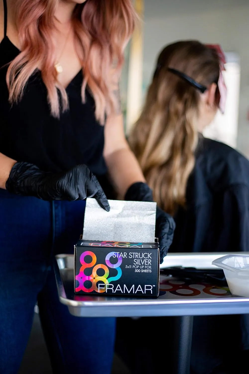 Framar Silver Hair Foils For Highlighting - Pop Up Hair Foil For Hair Highlighting, Highlight Foils For Hair, Aluminum Foil Sheets, Salon Foils For Hair Stylist, Non Slip 500 Pop Up Foil Sheets
