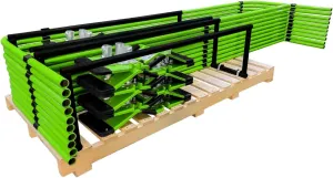Frontline GUS Guardrail System Non-Penetrating Complete Kit | Superior Resistance to Impact Loads | OSHA Compliant (Green, Guardrail 100 Lnft)