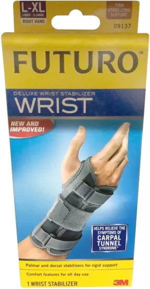 Futuro Deluxe Wrist Stabilizer, Right Hand, Large-X Large (7.5 to 9.0-Inch)