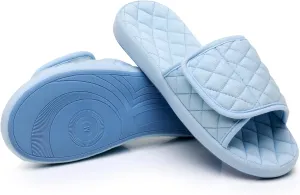 Git-up Womens Orthotic Slippers with Arch Support for Plantar Fasciitis Pain Relief,Open Toe Adjustable Memory Foam Slide House Slippers