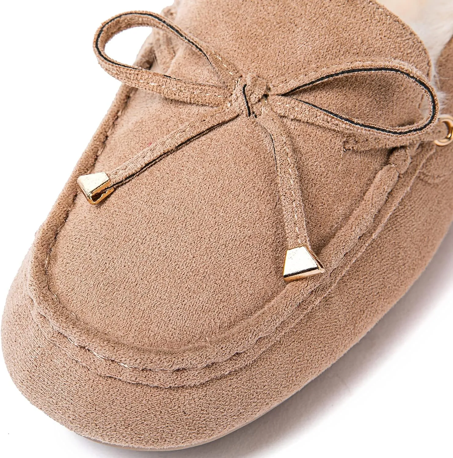 GLOBALWIN Women's Moccasins Shoes Winter Indoor Outdoor Faux Fur Lined Slippers